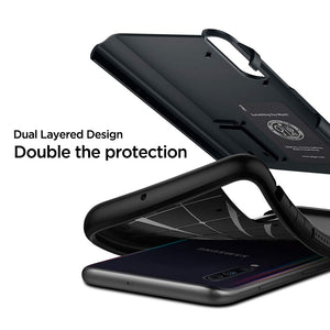Spigen Slim Armor per Samsung Galaxy A50 Cover, Design Meccanica Metal Slate - Ilgrandebazar