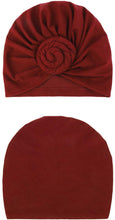 Carica l'immagine nel visualizzatore di Gallery, DRESHOW 5 Pezzi Donne Africana Turbante Sciarpa Avvolge Testa Boho Turbante Elastico Annodato Berretto Pre-annodato Berretto Chemio Cappello 5 Pack Donuts: Hemp Ash, White, Royal Blue, Purple, Wine
