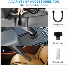 Carica l'immagine nel visualizzatore di Gallery, RIKIN Aspirabriciole Senza Fili Aspirapolvere Portatile Potente 7000PA 120W 12V Aspirapolvere Ricaricabile Filtro HEPA Umido e Secco con illuminazione a LED per Auto Ufficio Casa