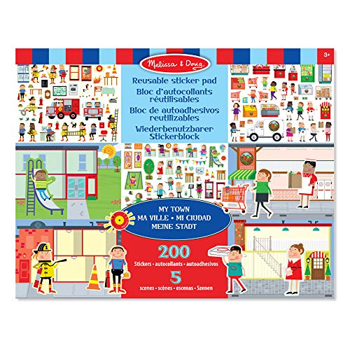 Melissa & Doug-La Mia Città Blocco per attività con Adesivi, Multicolore - Ilgrandebazar
