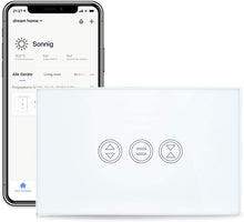 Carica l&#39;immagine nel visualizzatore di Gallery, LoraTap Interruttore WiFi per Tenda, Interruttore Tattile Controllo APP o Vocale di Alexa Echo e Google Home, Interruttore Timer Telecomando per 600W CA Persiane Avvolgibili e Tapparelle Motore