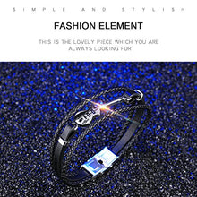 Carica l&#39;immagine nel visualizzatore di Gallery, Fate Love Jewellery, bracciale uomo, in pelle intrecciata, chiusura... - Ilgrandebazar