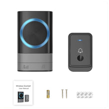 Carica l&#39;immagine nel visualizzatore di Gallery, Dilusi Campanelli Wireless,Campanello 1 Trasmettitore + 1 Ricevitori, Nero - Ilgrandebazar
