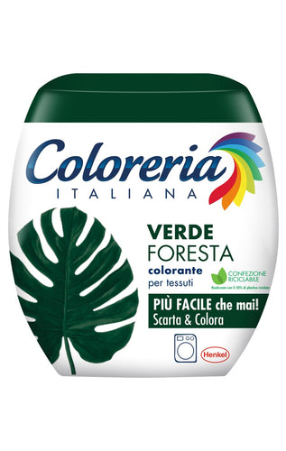 Coloreria Italiana Grey Colorante Tessuti e Vestiti in Lavatrice, Verde Foresta, 1 Confezione