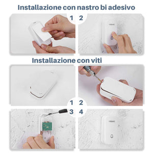 YISSVIC Campanello Senza Fili No Batteria Necessaria Wireless... - Ilgrandebazar