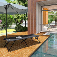 Carica l'immagine nel visualizzatore di Gallery, SONGMICS Brandina Letto da Campo Campeggio Lettino Pieghevole 206 x 75 x Nero