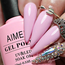 Carica l&#39;immagine nel visualizzatore di Gallery, AIMEILI Base e Top Coat Semipermanente Smalto Semipermanente per Unghie in Gel UV LED Soak Off Kit per Manicure Smalti Gel per Unghie Kit Semipermanente Unghie 10ml