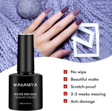 Carica l&#39;immagine nel visualizzatore di Gallery, No Wipe Top Coat Lucido Brillante e Opaco Finale Base Coat Set Smalto Semipermente per Unghie Gel UV LED Resistente all&#39;usura a Rapida Asciugatura, 8ml x 3 Bottiglie
