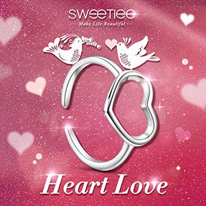 SHEGRACE Semplice Anello Aperto Regolabile da Donna in Argento A1: Platino - Ilgrandebazar