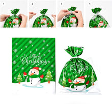 Carica l'immagine nel visualizzatore di Gallery, 30 sacchetti regalo di Natale, sacchetti regalo in stagnola, 6 diversi motivi, sacchetti regalo di Natale con 30 nastri per regali di Natale