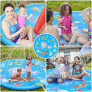 Funny House Tappetino Gioco d'Acqua, 170CM Splash Play Mat di Spruzzi...