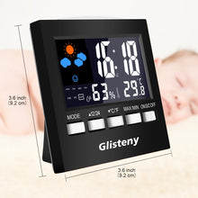 Carica l&#39;immagine nel visualizzatore di Gallery, Termometro Igrometro Digitale, Glisteny Digitale Della Temperature e Black - Ilgrandebazar