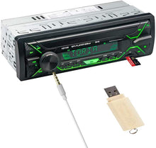 Carica l'immagine nel visualizzatore di Gallery, Aigoss Autoradio Bluetooth Stereo Auto 1 Din Car Radio FM Ricevitore 60W x 4, 5 Luci a Colori e Telecomando, Supporta MP3/ USB/SD/TF/AUX/File