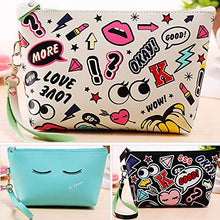 Carica l&#39;immagine nel visualizzatore di Gallery, CINEEN Impermeabile Cosmetici Borsa da Viaggio Portafogli White-mix