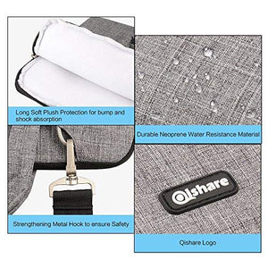 Qishare Multifunzionale Portatile Sottile Luce 15,6-16 pollici, Grigio Linee