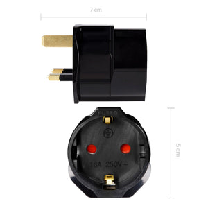 kwmobile 2x adattatore da viaggio UK EU - set adattatori Tipo G, Nero - Ilgrandebazar