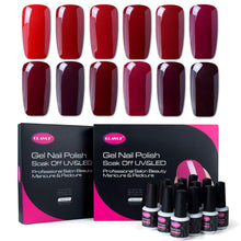 Carica l&#39;immagine nel visualizzatore di Gallery, Clavuz Smalto Semipermanente Gel Soak off UV LED Ricostruzione Kit 002 Rosso - Ilgrandebazar