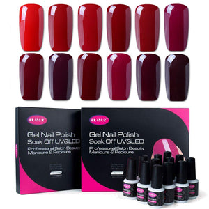 Clavuz Smalto Semipermanente Gel Soak off UV LED Ricostruzione Kit 002 Rosso - Ilgrandebazar