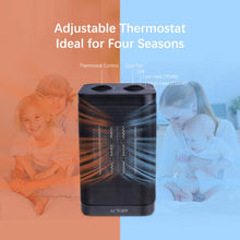 Carica l&#39;immagine nel visualizzatore di Gallery, ACTOPP Termoventilatore Elettrico, 1500W Stufa Elettrica Basso Consumo 2... - Ilgrandebazar
