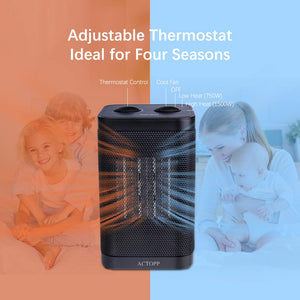 ACTOPP Termoventilatore Elettrico, 1500W Stufa Elettrica Basso Consumo 2... - Ilgrandebazar
