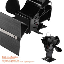 Carica l&#39;immagine nel visualizzatore di Gallery, Ventilatore per camini a legna, BUYGOO a 4 pale riscaldato per...