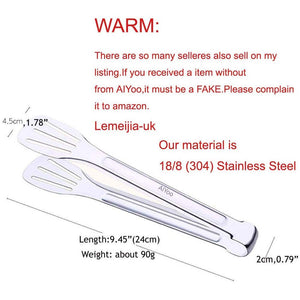 Pinze da cucina in acciaio INOX, 3 pezzi - 23,9 cm 9.45 pollici, Argento
