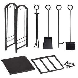 Amagabeli rack di legna da ardere con 4 strumenti 74 x 40 x 30cm grande... - Ilgrandebazar