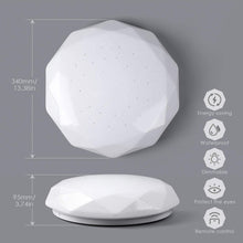 Carica l&#39;immagine nel visualizzatore di Gallery, Albrillo Plafoniera LED Soffitto Dimmerabile - 24W 1600 Lumen Lampada Soffitto con Stelle, Telecomando con 3 Tempertura di Colore e Regolazione della Luminosità, Luce Notturna, per Camera da Letto