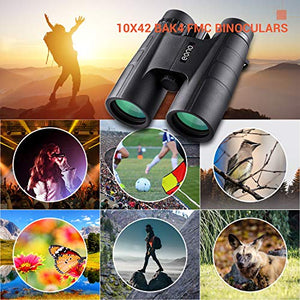 Eono by Amazon - Binocolo 10x42 BAK4 FMC per adulti, standard