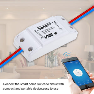 Festnight SONOFF Smart switch Wifi Timer, 10A / 2200W Android/IOS 1pc - Ilgrandebazar