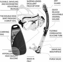 Carica l'immagine nel visualizzatore di Gallery, Cressi Big Eyes Evolution &amp; Alpha Ultra Dry - Professional Trasparente/Giallo