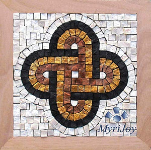 Mosaico fai da te Nodo di Salomone 23x23 cm - tessere per mosaici in marmo -...