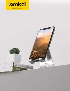 Lamicall Supporto Telefono Regolabile, Dock Telefono - Universale Supporto Dock per Phone 11 PRO, XS Max, XS, X, XR, 8, 7, 6 Plus, Samsung S10 S9 S8 S7, Huawei, Scrivania, Altri Smartphone - Argento