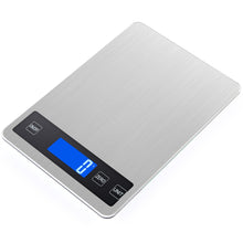 Carica l'immagine nel visualizzatore di Gallery, Bilancia Da Cucina Digitale, 5 kg, Elettronica In Acciaio Inox, Elegante Alimentare Ultra Sottile, Per Casa, Con Display Lcd, Funzione Tara