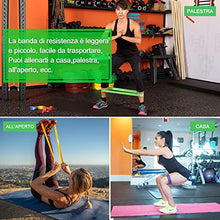 Carica l&#39;immagine nel visualizzatore di Gallery, EVOLAND Elastici da Pilates Elastiche Fitness Set di 5 Banda Elastica 5 Pcs