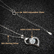 Carica l&#39;immagine nel visualizzatore di Gallery, S925 Collana moda argento Squisito diamante artificiale collana L&#39;amore