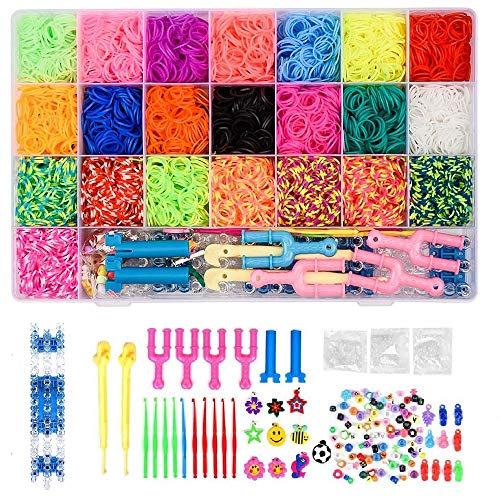 Queta 6800 Elastici Loom Nastri Box Fai da Te Braccialetti Kit con... - Ilgrandebazar