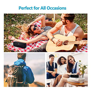 Altoparlante Sonkir Bluetooth Portatili 5.0, Axloie Speaker Wireless Senza Fili Nero