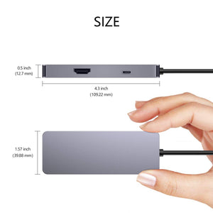Hub USB C, Kameta Tipo C a 4K HDMI, 3.0, Type C per Ricarica, Lettore...