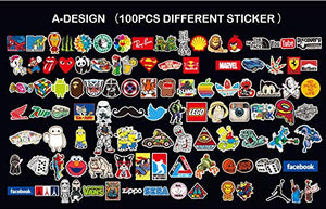 Neuleben Sticker Pack 100-Pcs Adesivi Stickers Vinili per Computer A