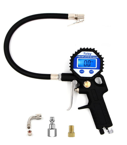 Tuisy Manometro Digitale Precisa Pistola Gonfiaggio 150PSI - Ilgrandebazar