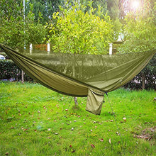Carica l'immagine nel visualizzatore di Gallery, Mitening Amaca di Stoffa Portatile, Ampio 2 Persona Campeggio Verde Militare