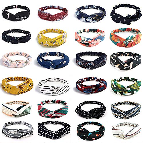 Viccess 24 Pezzi Fasce Capelli Vintage Fascia Donna Turbante Fasce...