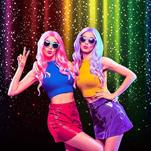 Carica l&#39;immagine nel visualizzatore di Gallery, Allenjoy Let&#39;s Glow - Sfondo fotografico per festa musicale, danza, 8&#39;x6&#39;
