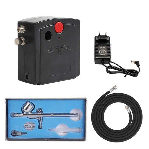 FOBUY 100-250V Compressore d'Aria per Aerografo Kit, Gravity Doppio Azione... - Ilgrandebazar