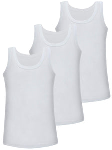 LOREZA - Canottiera - Ragazzo Bianco, 3 Pezzi. 140 cm-146 cm - Ilgrandebazar