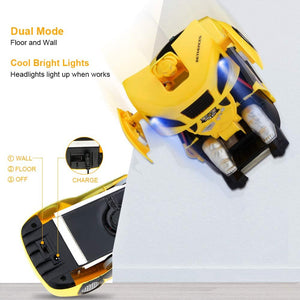 Blasland Macchina Telecomandata Robot, Giocattoli per Bambini Auto Radiocomandata Trasformabile Macchinina sui Muro 360° Rotazione Luci Gadget Compleanno Regali per Ragazzi Ragazze Giochi 3-12 Anni