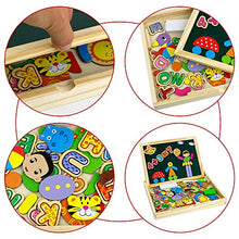 Carica l&#39;immagine nel visualizzatore di Gallery, Puzzle Magnetico Legno Giocattolo di Bambini con Double Face White