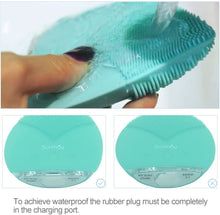 Carica l&#39;immagine nel visualizzatore di Gallery, 【Sunmay Leaf】SUNMAY Spazzola Viso Pulizia Silicone, Massaggiatore Elettrico del viso Impermeabile Detergente viso e Esfoliante, Ricaricabile con vibrazioni Sonico Dispositivo di Pulizia del