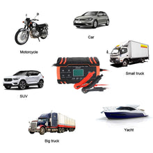 Carica l&#39;immagine nel visualizzatore di Gallery, URAQT Caricabatteria Auto, 12V/24V 8A Multi Protezioni Caricatore Rosso - Ilgrandebazar